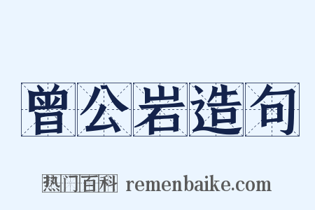 曾公岩造句是什么意思的图片